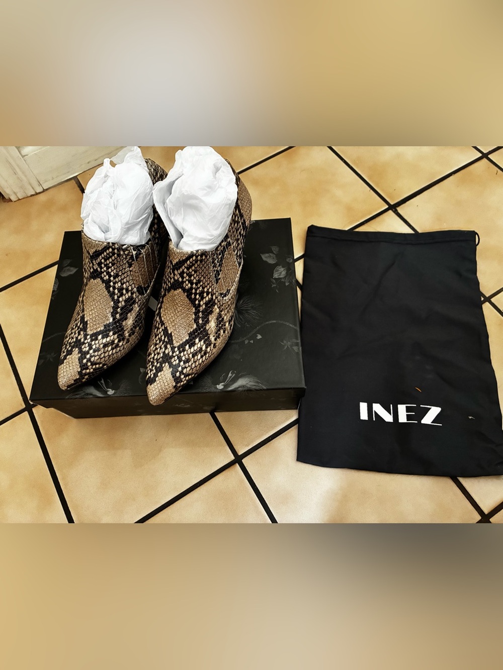 INEZ Snake Print Pointed Toe Stiletto Heels – Made in Spain